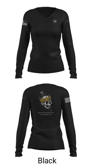 Women's Long Sleeve Vneck Shirt, 8th esb, Marines, Teamtime, Team time, sublimation, custom sports apparel, team uniforms, spirit wear, spiritwear, sports uniforms, custom shirts, team store, custom team store, fundraiser sports, apparel fundraiser