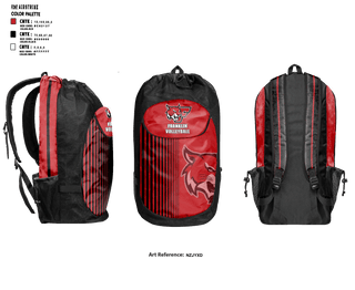 Gear Bag, Franklin Senior High School Volleyball, Women's Volleyball, Teamtime, Team time, sublimation, custom sports apparel, team uniforms, spirit wear, spiritwear, sports uniforms, custom shirts, team store, custom team store, fundraiser sports, apparel fundraiser