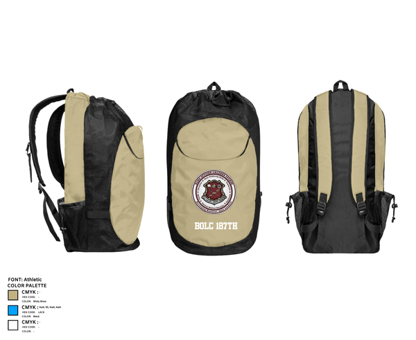 Gear Bag, BOLC 187TH, Army, Teamtime, Team time, sublimation, custom sports apparel, team uniforms, spirit wear, spiritwear, sports uniforms, custom shirts, team store, custom team store, fundraiser sports, apparel fundraiser