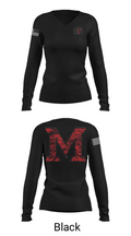 Mcloud High School Cheer 90191621 Women's Long Sleeve V-neck Shirt - 35