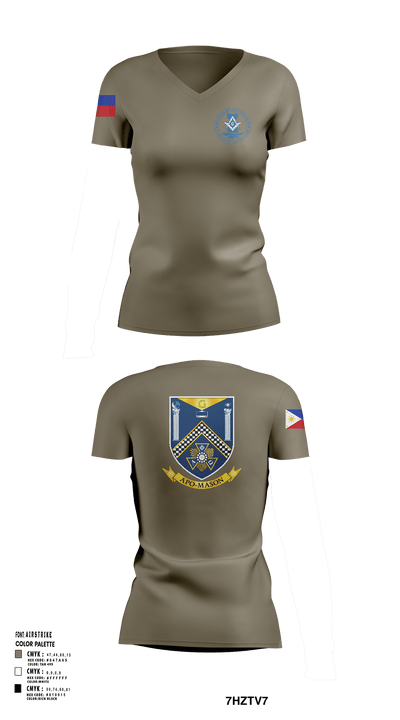 718 CES 21682308 Women's Short Sleeve V-neck Shirt - 137
