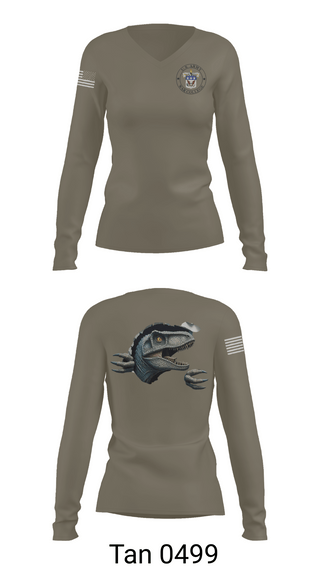 Womens Long Sleeve Vneck Shirt, Seminar 3, Army, Teamtime, Team time, sublimation, custom sports apparel, team uniforms, spirit wear, spiritwear, sports uniforms, custom shirts, team store, custom team store, fundraiser sports, apparel fundraiser