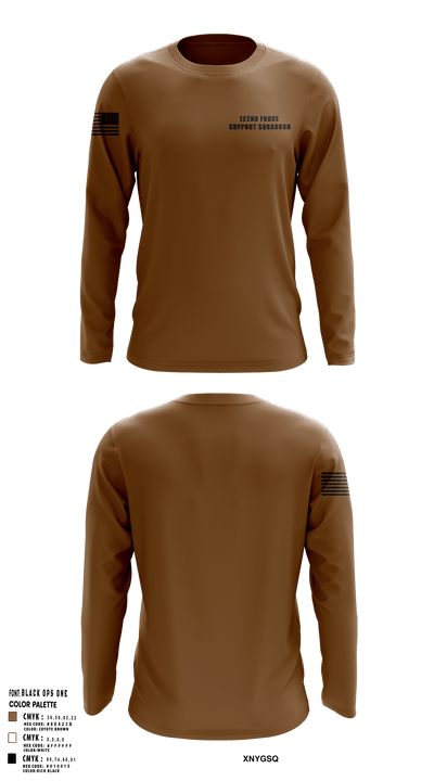 122nd Force Support Squadron 81827886 Long Sleeve Performance Shirt - 121