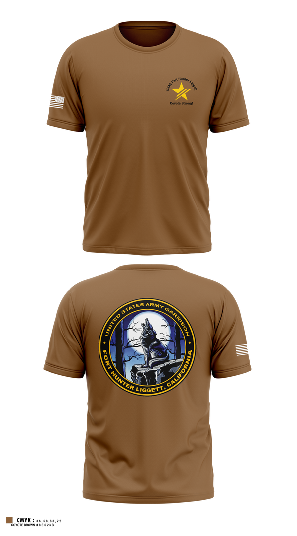 Old School Cotton Feel Shirt, USAG Fort Hunter Liggett, Army, Teamtime, Team time, sublimation, custom sports apparel, team uniforms, spirit wear, spiritwear, sports uniforms, custom shirts, team store, custom team store, fundraiser sports, apparel fundraiser