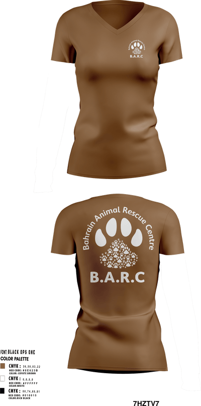 Bahrain Animal Rescue Center 9628142 Women's Short Sleeve V-neck Shirt - 9