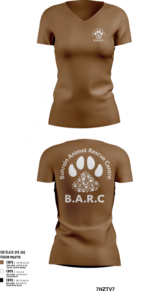 Women's Short Sleeve Vneck Shirt, Bahrain Animal Rescue Center, , Teamtime, Team time, sublimation, custom sports apparel, team uniforms, spirit wear, spiritwear, sports uniforms, custom shirts, team store, custom team store, fundraiser sports, apparel fundraiser