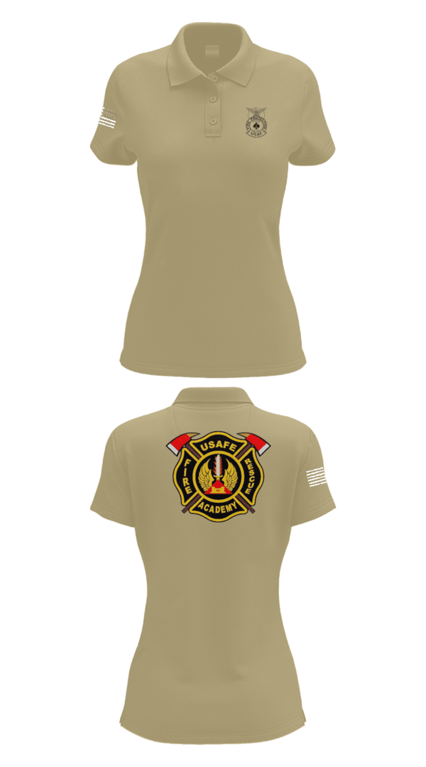 Women's Short Sleeve Performance Polo, 435th CTS, Air Force, Teamtime, Team time, sublimation, custom sports apparel, team uniforms, spirit wear, spiritwear, sports uniforms, custom shirts, team store, custom team store, fundraiser sports, apparel fundraiser