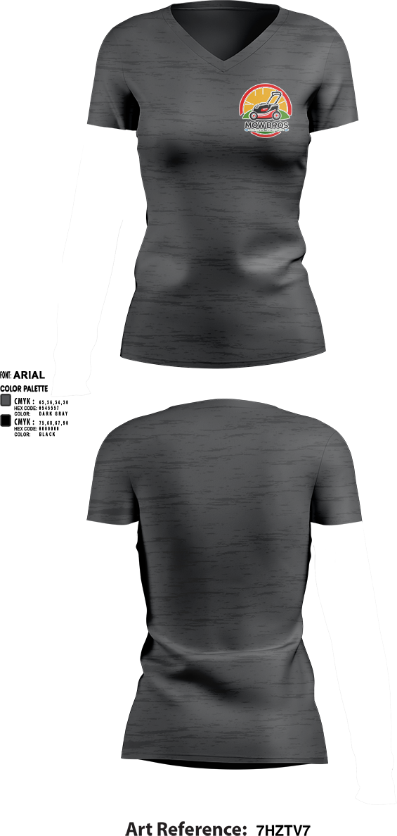 Womens Short Sleeve Vneck Shirt, Mowbros, , Teamtime, Team time, sublimation, custom sports apparel, team uniforms, spirit wear, spiritwear, sports uniforms, custom shirts, team store, custom team store, fundraiser sports, apparel fundraiser