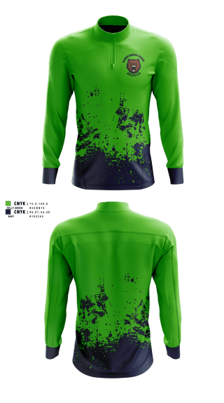 Quarter Zip Jacket, Clover Garden School Grizzlies, Spirit Store, Teamtime, Team time, sublimation, custom sports apparel, team uniforms, spirit wear, spiritwear, sports uniforms, custom shirts, team store, custom team store, fundraiser sports, apparel fundraiser