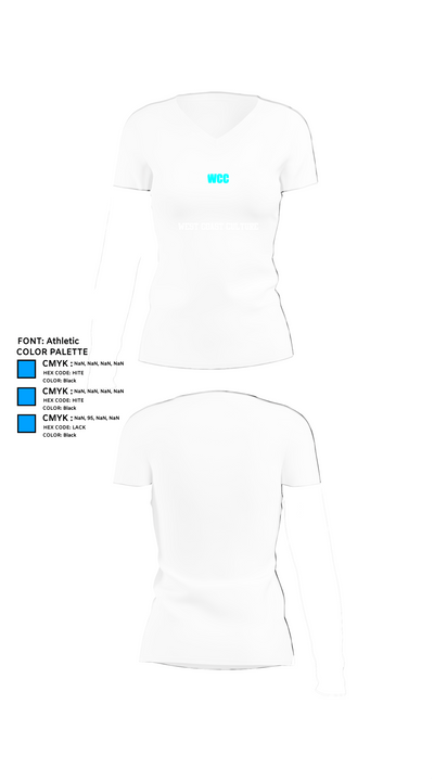 West Coast Culture 95606204 Women's Short Sleeve V-neck Shirt - 18