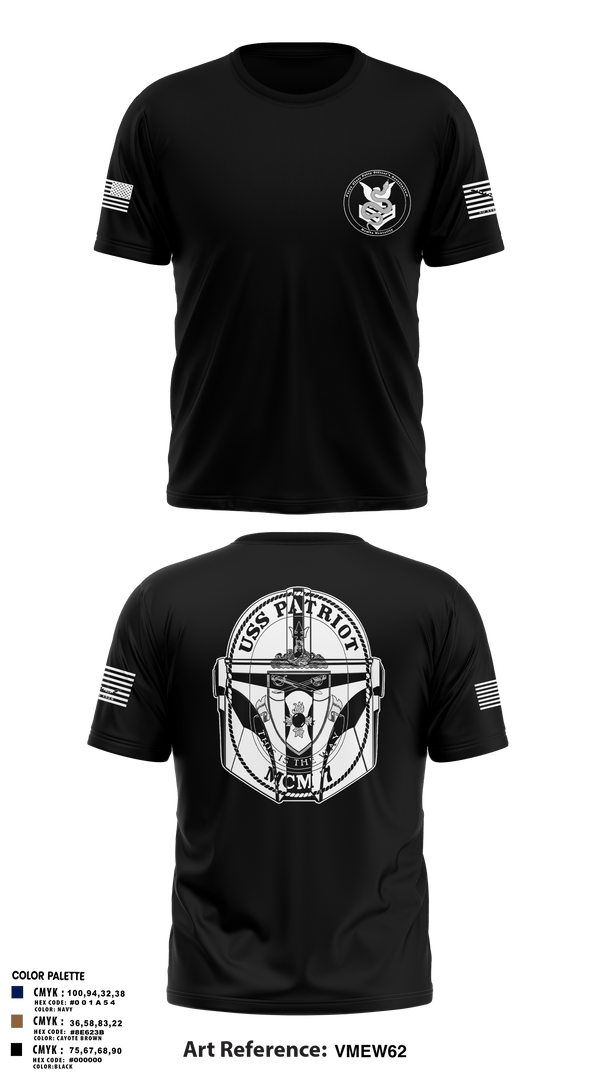 Old School Cotton Feel Shirt, USS Patriot, Navy, Teamtime, Team time, sublimation, custom sports apparel, team uniforms, spirit wear, spiritwear, sports uniforms, custom shirts, team store, custom team store, fundraiser sports, apparel fundraiser
