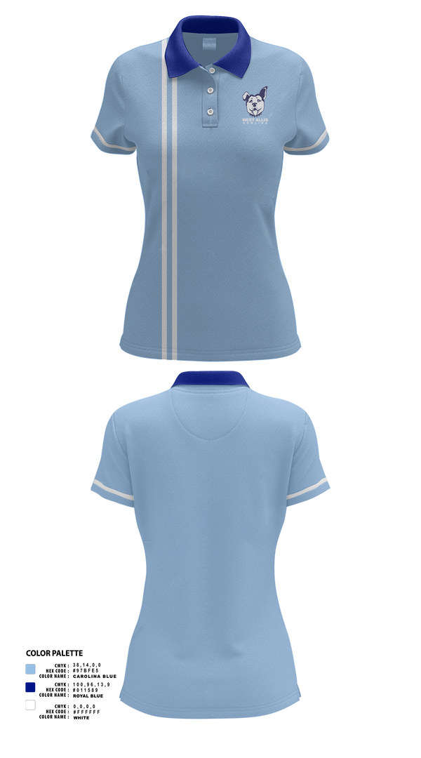 Womens Short Sleeve Performance Polo, West Allis Central High School Bowling, Bowling, Teamtime, Team time, sublimation, custom sports apparel, team uniforms, spirit wear, spiritwear, sports uniforms, custom shirts, team store, custom team store, fundraiser sports, apparel fundraiser