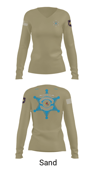 Women's Long Sleeve Vneck Shirt, C.I.B., Police, Teamtime, Team time, sublimation, custom sports apparel, team uniforms, spirit wear, spiritwear, sports uniforms, custom shirts, team store, custom team store, fundraiser sports, apparel fundraiser