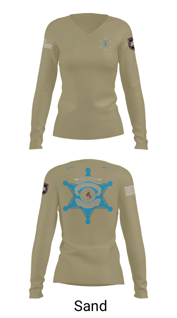 Women's Long Sleeve Vneck Shirt, C.I.B., Police, Teamtime, Team time, sublimation, custom sports apparel, team uniforms, spirit wear, spiritwear, sports uniforms, custom shirts, team store, custom team store, fundraiser sports, apparel fundraiser