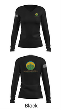 M&M Santos Outdoor Services 89521687 Women's Long Sleeve V-neck Shirt - 35