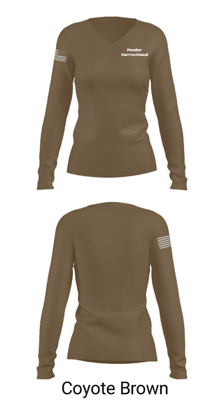 Womens Long Sleeve Vneck Shirt, Pender Correctional, Police, Teamtime, Team time, sublimation, custom sports apparel, team uniforms, spirit wear, spiritwear, sports uniforms, custom shirts, team store, custom team store, fundraiser sports, apparel fundraiser