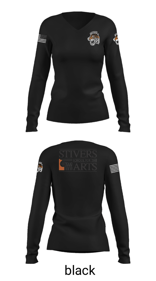 Women's Long Sleeve Vneck Shirt, Stivers, Men's Soccer, Teamtime, Team time, sublimation, custom sports apparel, team uniforms, spirit wear, spiritwear, sports uniforms, custom shirts, team store, custom team store, fundraiser sports, apparel fundraiser