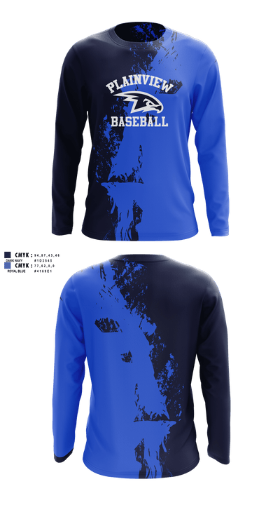 Plainview Little League 37284213 Long Sleeve Performance Shirt 20