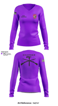 Charger Co. / 2-112th Infantry Battalion 37738588 Women's Long Sleeve V-neck Shirt - 25