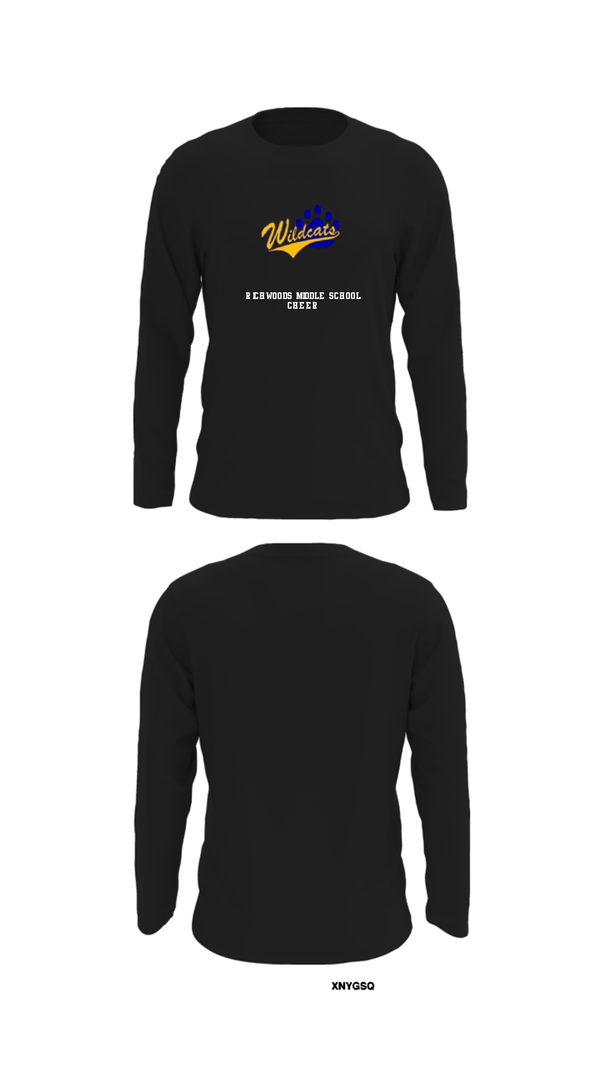 Long Sleeve Performance Shirt, Richwoods Middle School Cheer, Cheer, Teamtime, Team time, sublimation, custom sports apparel, team uniforms, spirit wear, spiritwear, sports uniforms, custom shirts, team store, custom team store, fundraiser sports, apparel fundraiser