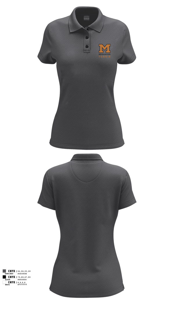 Womens Short Sleeve Performance Polo, Girls Tennis McDonogh School, Tennis, Teamtime, Team time, sublimation, custom sports apparel, team uniforms, spirit wear, spiritwear, sports uniforms, custom shirts, team store, custom team store, fundraiser sports, apparel fundraiser