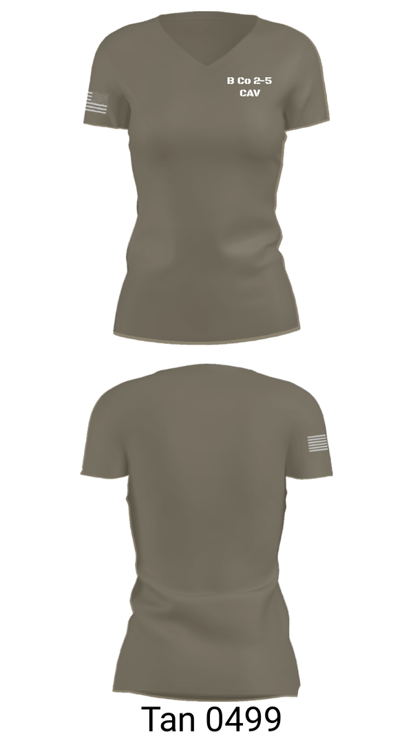 Womens Short Sleeve Vneck Shirt, B Co 2-5 CAV, , Teamtime, Team time, sublimation, custom sports apparel, team uniforms, spirit wear, spiritwear, sports uniforms, custom shirts, team store, custom team store, fundraiser sports, apparel fundraiser