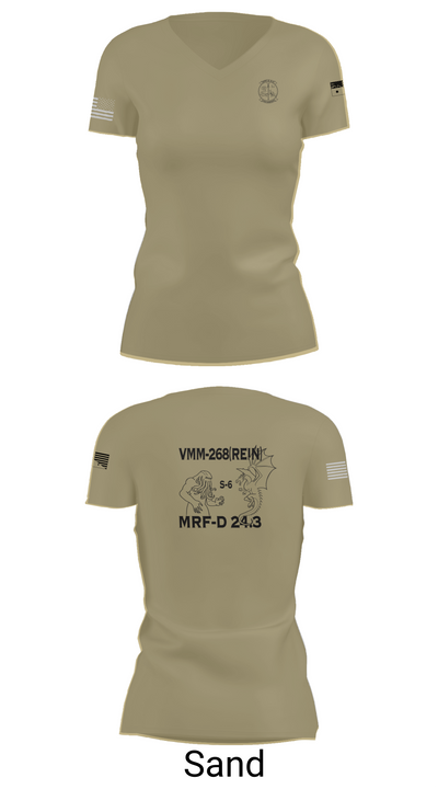 VMM-268 12942202 Women's Short Sleeve V-neck Shirt - 88