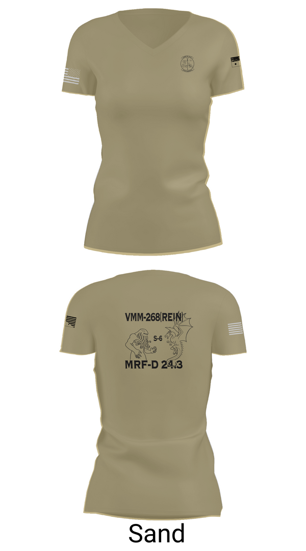 Womens Short Sleeve Vneck Shirt, VMM-268, Marines, Teamtime, Team time, sublimation, custom sports apparel, team uniforms, spirit wear, spiritwear, sports uniforms, custom shirts, team store, custom team store, fundraiser sports, apparel fundraiser