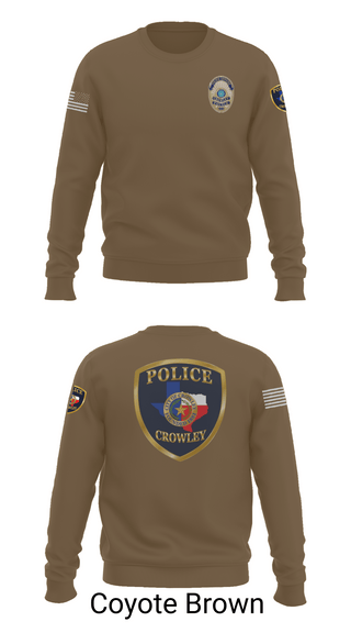 Crew Neck Sweatshirt, Crowley Police Department, , Teamtime, Team time, sublimation, custom sports apparel, team uniforms, spirit wear, spiritwear, sports uniforms, custom shirts, team store, custom team store, fundraiser sports, apparel fundraiser