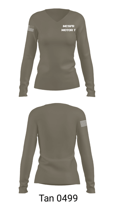 MCSFR MOTOR T 49522380 Women's Long Sleeve V-neck Shirt - 77