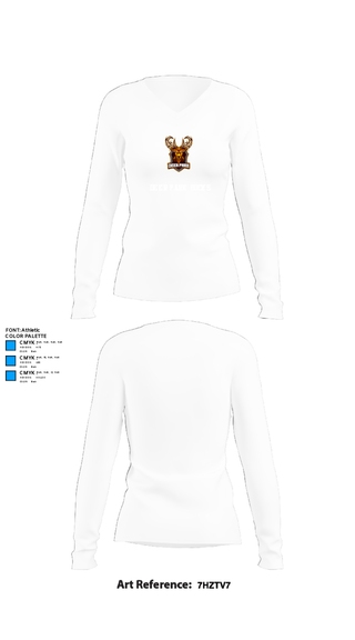 Women's Long Sleeve Vneck Shirt, Deer park bucks, Men's Basketball, Teamtime, Team time, sublimation, custom sports apparel, team uniforms, spirit wear, spiritwear, sports uniforms, custom shirts, team store, custom team store, fundraiser sports, apparel fundraiser