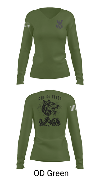 Womens Long Sleeve Vneck Shirt, CDA 64, Navy, Teamtime, Team time, sublimation, custom sports apparel, team uniforms, spirit wear, spiritwear, sports uniforms, custom shirts, team store, custom team store, fundraiser sports, apparel fundraiser