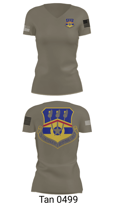 123d Contingency Response Group 43251587 Women's Short Sleeve V-neck Shirt - 38