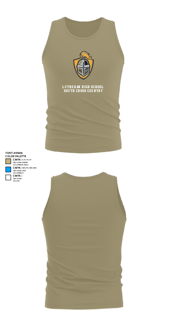 Tank Top, Lutheran High School South Cross Country, Cross Country, Teamtime, Team time, sublimation, custom sports apparel, team uniforms, spirit wear, spiritwear, sports uniforms, custom shirts, team store, custom team store, fundraiser sports, apparel fundraiser