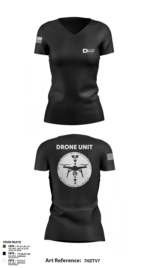 Womens Short Sleeve Vneck Shirt, Delta Defense Unit, Police, Teamtime, Team time, sublimation, custom sports apparel, team uniforms, spirit wear, spiritwear, sports uniforms, custom shirts, team store, custom team store, fundraiser sports, apparel fundraiser