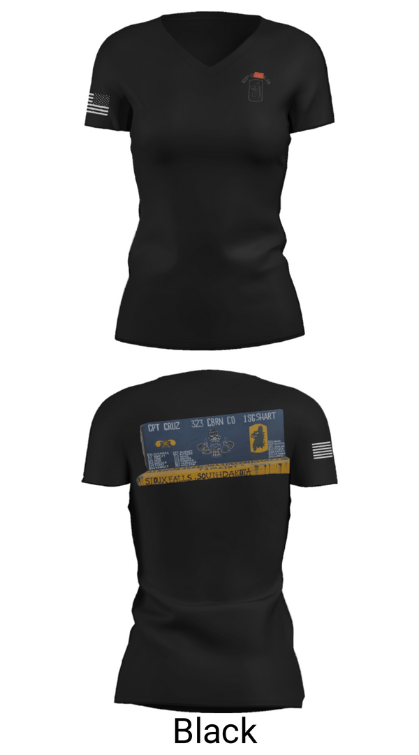 Women's Short Sleeve Vneck Shirt, 323 chem maint, Army, Teamtime, Team time, sublimation, custom sports apparel, team uniforms, spirit wear, spiritwear, sports uniforms, custom shirts, team store, custom team store, fundraiser sports, apparel fundraiser