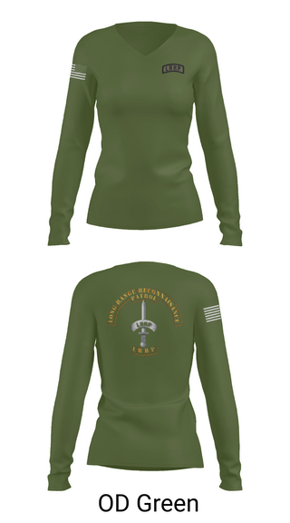Womens Long Sleeve Vneck Shirt, 1/506 Inf, CSC, LRRP, , Teamtime, Team time, sublimation, custom sports apparel, team uniforms, spirit wear, spiritwear, sports uniforms, custom shirts, team store, custom team store, fundraiser sports, apparel fundraiser