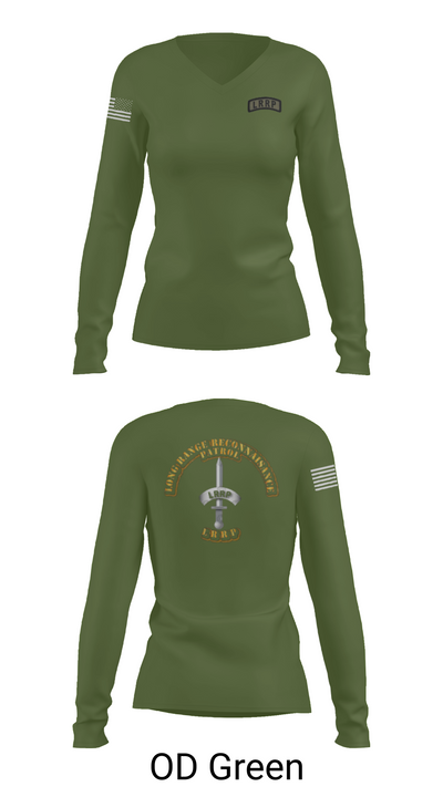 1/506 Inf, CSC, LRRP 84780352 Women's Long Sleeve V-neck Shirt - 57