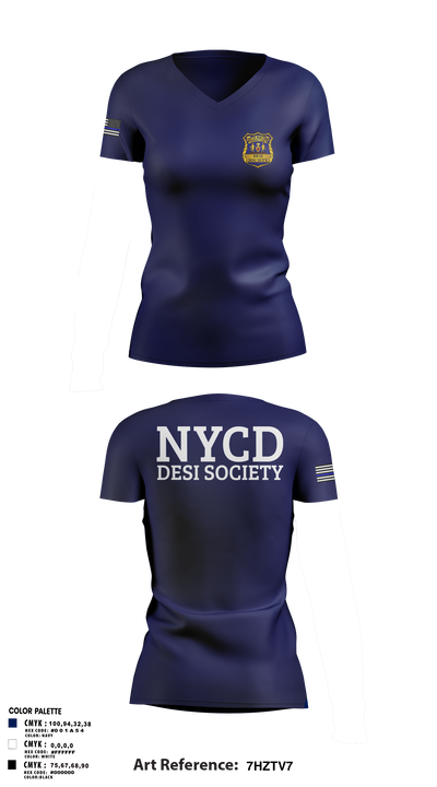 NYCD DESI SOCIETY 34062246 Women's Short Sleeve V-neck Shirt - 116