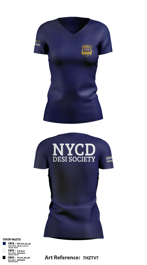 Womens Short Sleeve Vneck Shirt, NYCD DESI SOCIETY, Police, Teamtime, Team time, sublimation, custom sports apparel, team uniforms, spirit wear, spiritwear, sports uniforms, custom shirts, team store, custom team store, fundraiser sports, apparel fundraiser