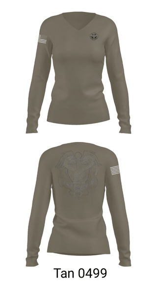 Women's Long Sleeve Vneck Shirt, EMF CP DET SAC, Navy, Teamtime, Team time, sublimation, custom sports apparel, team uniforms, spirit wear, spiritwear, sports uniforms, custom shirts, team store, custom team store, fundraiser sports, apparel fundraiser