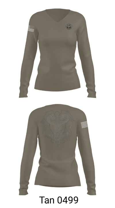 EMF CP DET SAC 86149634 Women's Long Sleeve V-neck Shirt - 43