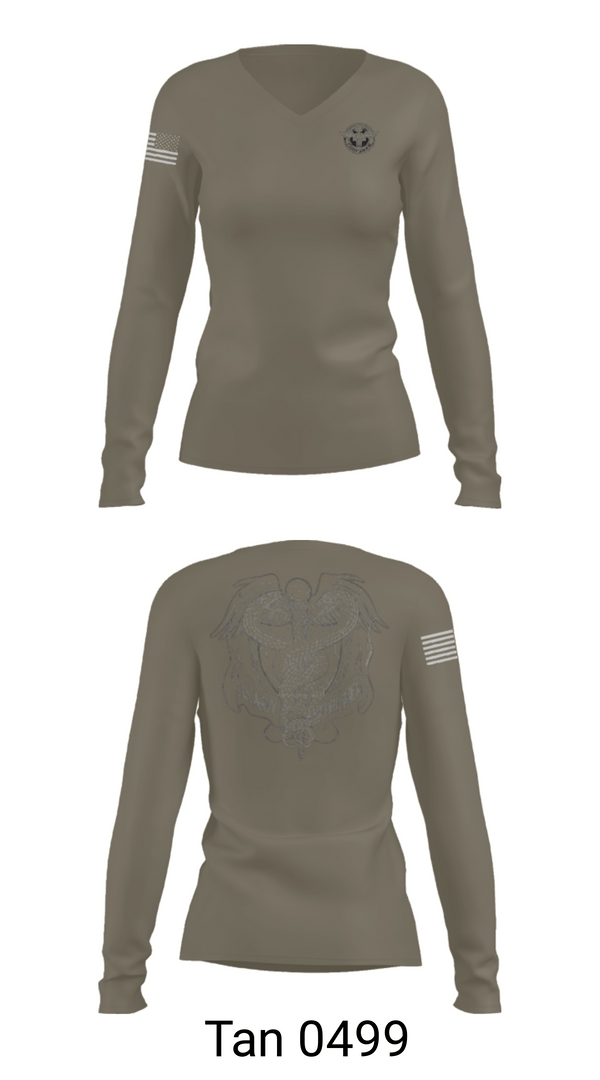 Women's Long Sleeve Vneck Shirt, EMF CP DET SAC, Navy, Teamtime, Team time, sublimation, custom sports apparel, team uniforms, spirit wear, spiritwear, sports uniforms, custom shirts, team store, custom team store, fundraiser sports, apparel fundraiser