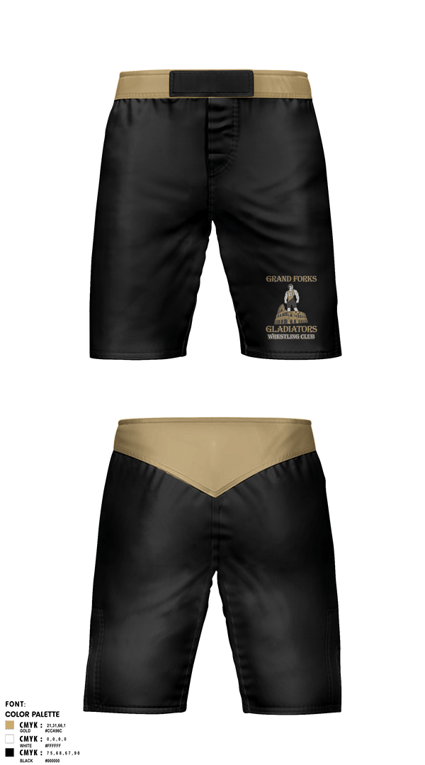 Fight Shorts, Gladiators Wrestling Club, Wrestling, Teamtime, Team time, sublimation, custom sports apparel, team uniforms, spirit wear, spiritwear, sports uniforms, custom shirts, team store, custom team store, fundraiser sports, apparel fundraiser