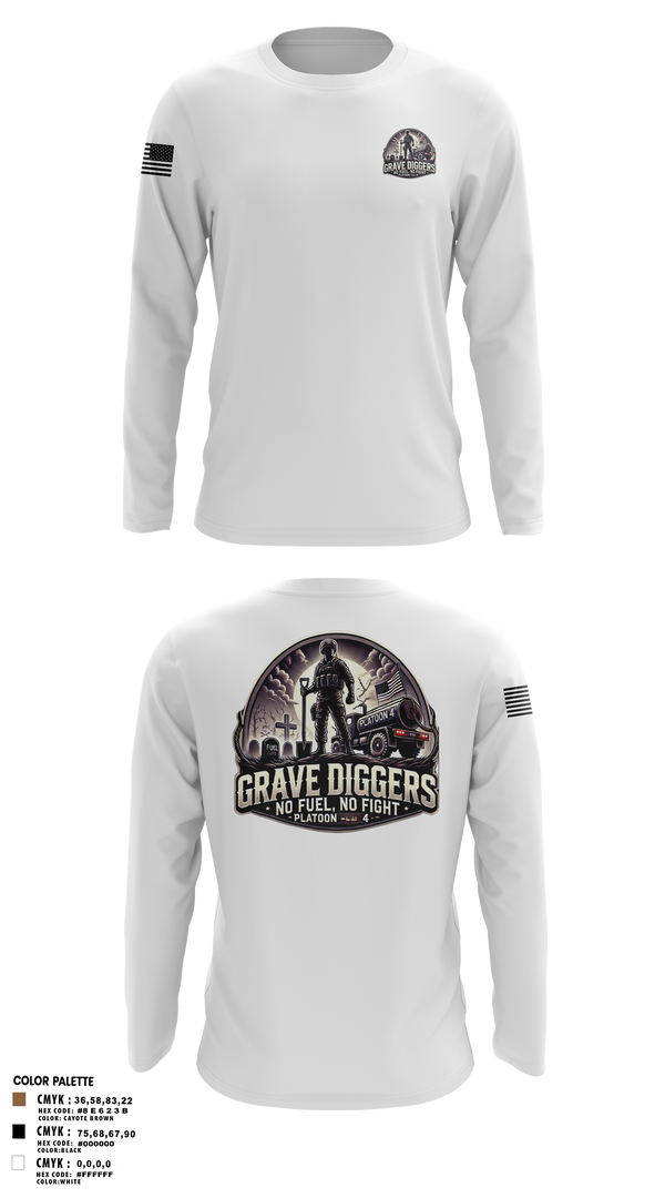 Long Sleeve Performance Shirt, Gravediggers, , Teamtime, Team time, sublimation, custom sports apparel, team uniforms, spirit wear, spiritwear, sports uniforms, custom shirts, team store, custom team store, fundraiser sports, apparel fundraiser