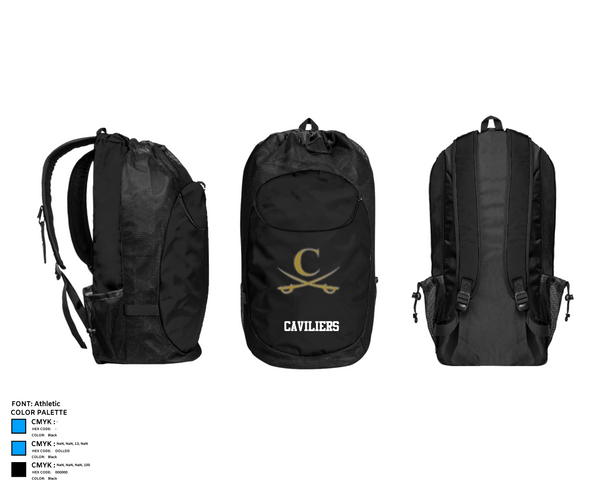Gear Bag, Caviliers, Men's Basketball, Teamtime, Team time, sublimation, custom sports apparel, team uniforms, spirit wear, spiritwear, sports uniforms, custom shirts, team store, custom team store, fundraiser sports, apparel fundraiser