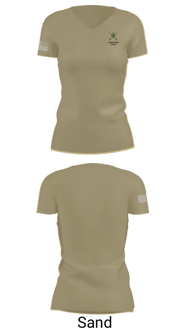 Womens Short Sleeve Vneck Shirt, Task Force Arrow, , Teamtime, Team time, sublimation, custom sports apparel, team uniforms, spirit wear, spiritwear, sports uniforms, custom shirts, team store, custom team store, fundraiser sports, apparel fundraiser