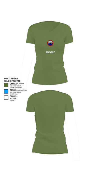 SEAWOLF 60175747 Women's Short Sleeve V-neck Shirt - 42