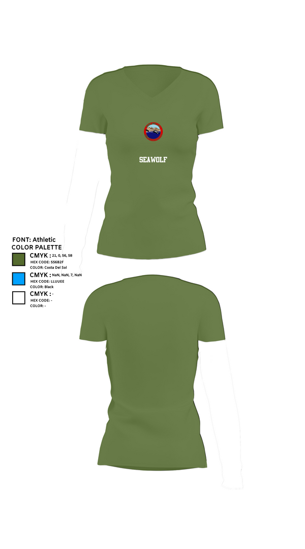 Womens Short Sleeve Vneck Shirt, SEAWOLF, , Teamtime, Team time, sublimation, custom sports apparel, team uniforms, spirit wear, spiritwear, sports uniforms, custom shirts, team store, custom team store, fundraiser sports, apparel fundraiser
