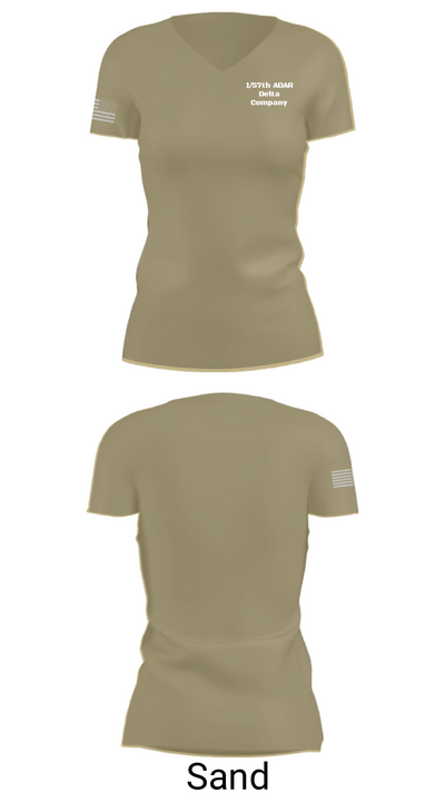 1/57th ADAR Delta Company 19205986 Women's Short Sleeve V-neck Shirt - 88